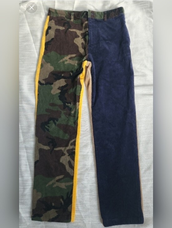 Polo Ralph Lauren Other - Polo by Ralph Lauren Boys Camouflage Navy Yellow And Tan Corduroy Pants